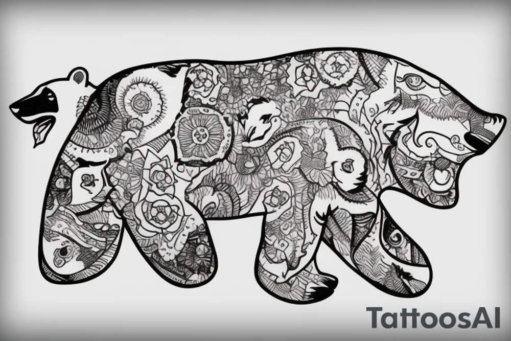 Polar bear tattoo idea