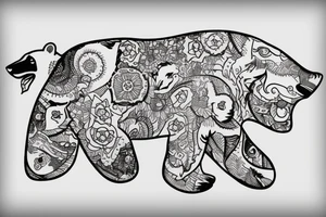 Polar bear tattoo idea