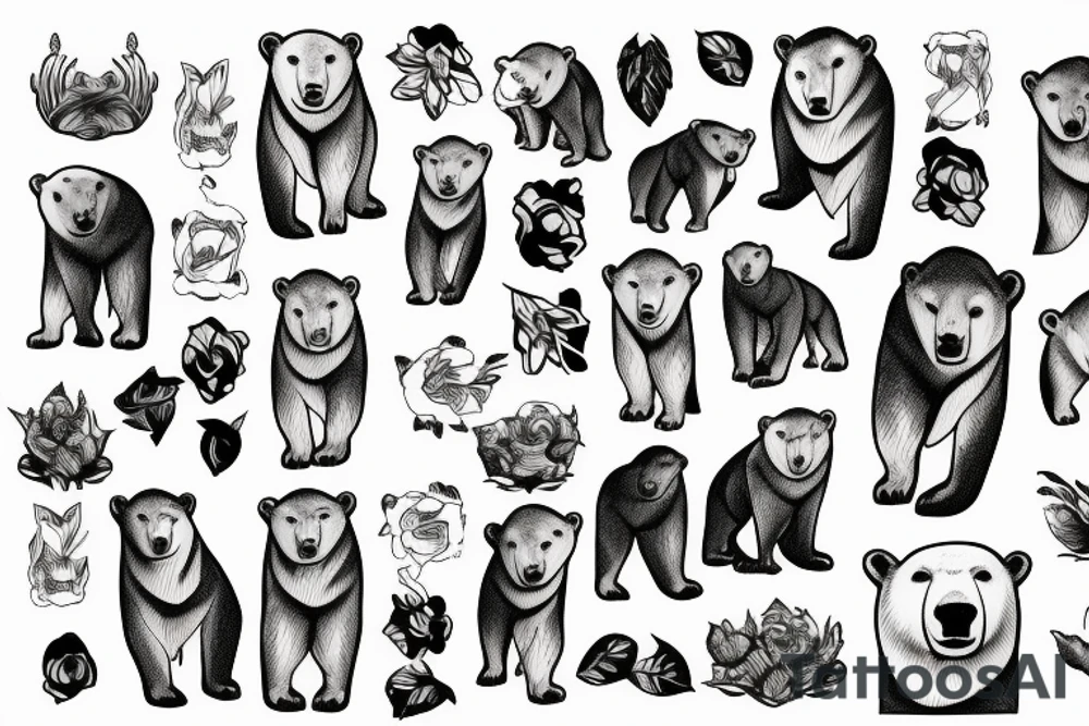Polar bear tattoo idea
