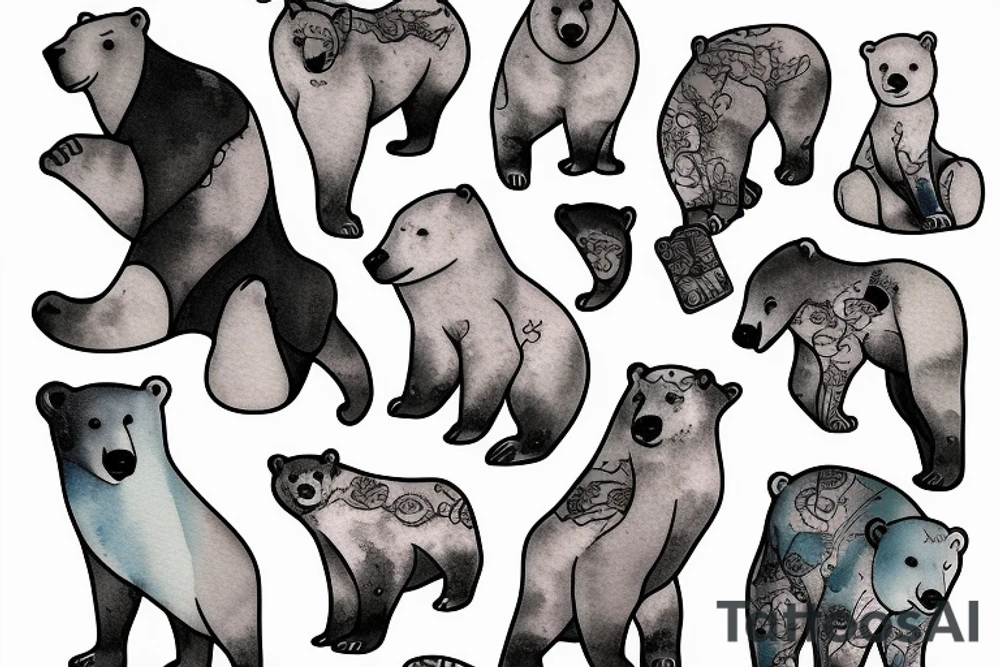 Polar bear tattoo idea