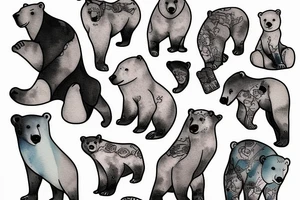 Polar bear tattoo idea