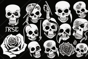 Grim reaper with a rose tattoo idea