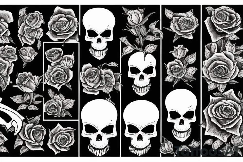Grim reaper with a rose tattoo idea