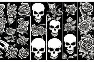 Grim reaper with a rose tattoo idea