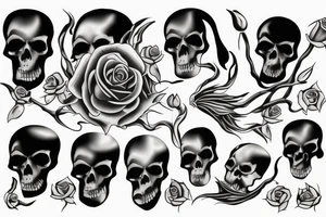 Grim reaper with a rose tattoo idea