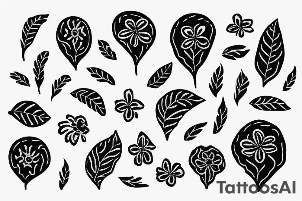 Flower with semicolon tattoo idea