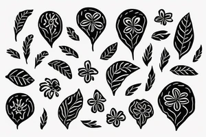 Flower with semicolon tattoo idea