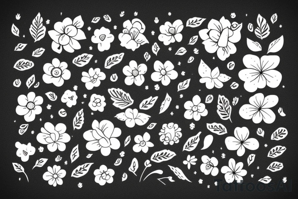 Flower with semicolon tattoo idea