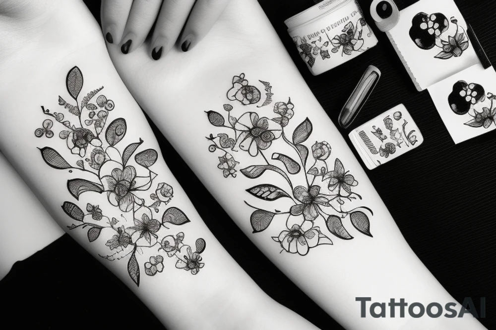 Semicolon with flower tattoo idea