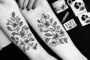 Semicolon with flower tattoo idea