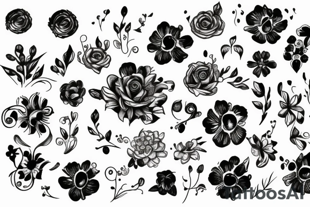 Semicolon with flower tattoo idea
