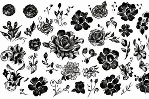 Semicolon with flower tattoo idea