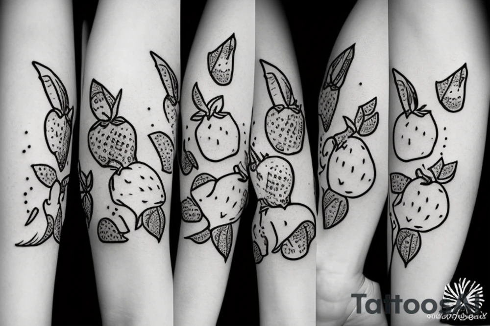 strawberry on a swing tattoo idea