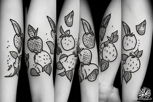 strawberry on a swing tattoo idea
