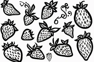 strawberry swinging tattoo idea