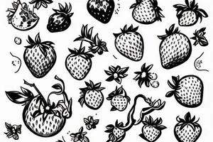 strawberry swing tattoo idea