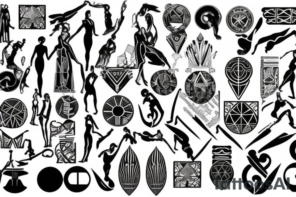 Art deco 1920 tattoo idea