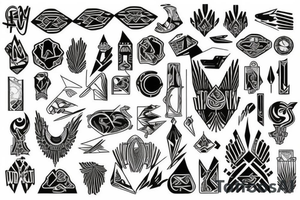 Art deco 1920 tattoo idea