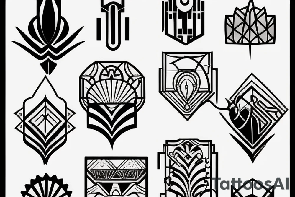 Art deco window tattoo idea
