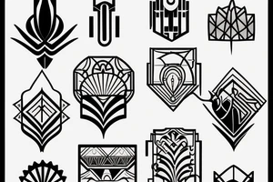 Art deco window tattoo idea