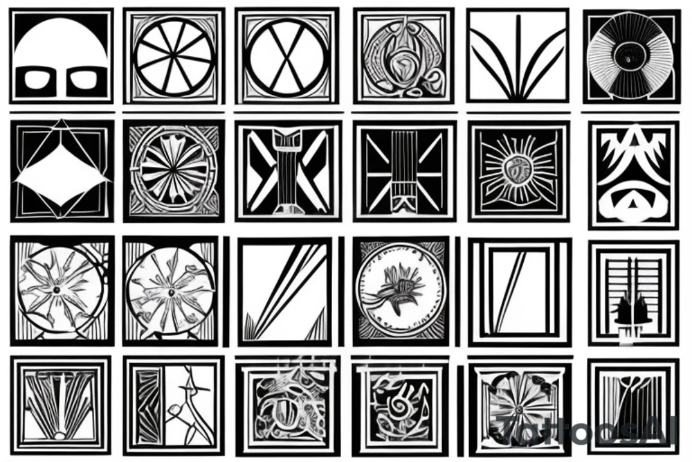 Art deco window tattoo idea