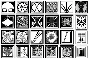 Art deco window tattoo idea