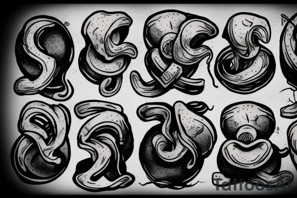 Sisyphus pushing his rock tattoo idea