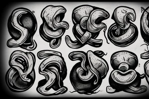 Sisyphus pushing his rock tattoo idea