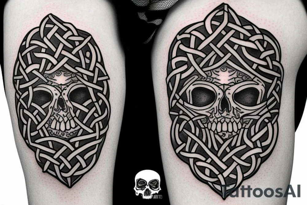 Celtic memento mori tattoo idea