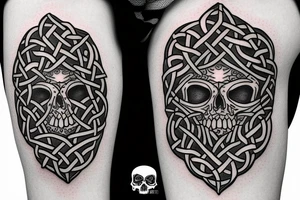 Celtic memento mori tattoo idea