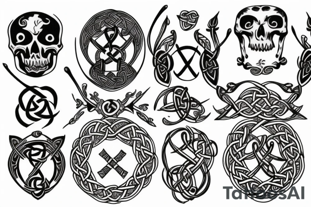 Celtic memento mori tattoo idea