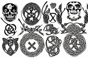Celtic memento mori tattoo idea