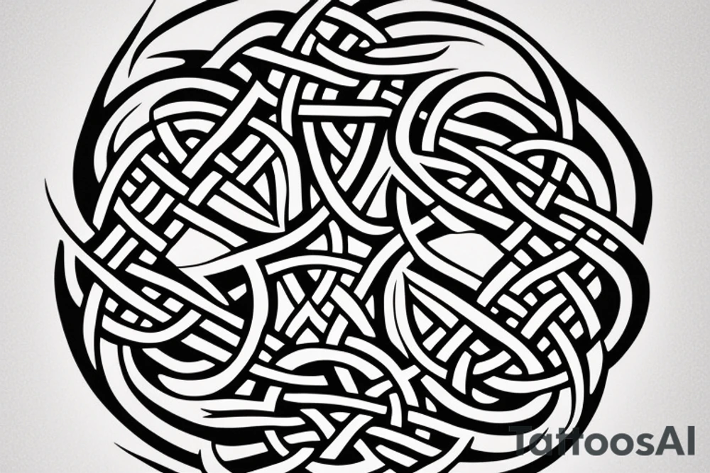 Celtic knot band tattoo idea