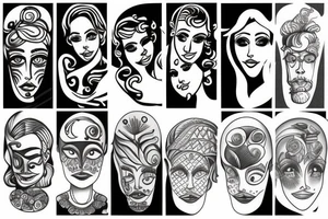 Sailor in ocean tattoo idea