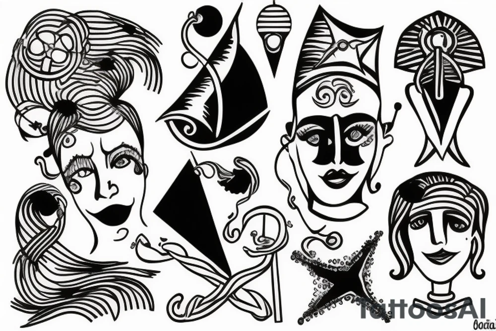 Sailor in ocean tattoo idea