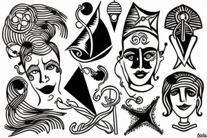 Sailor in ocean tattoo idea