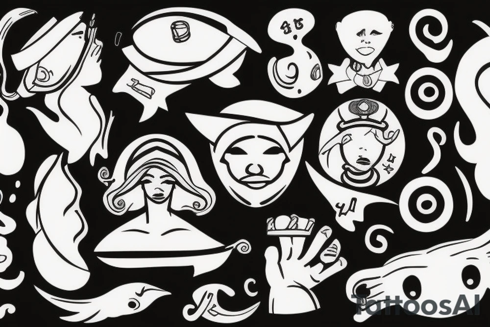 Sailor in ocean tattoo idea