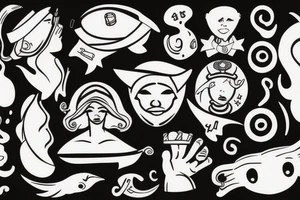 Sailor in ocean tattoo idea