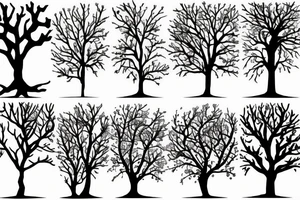 tree silhouettes tattoo idea