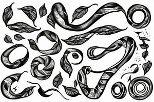 Infinity loop made of leaves tattoo idea