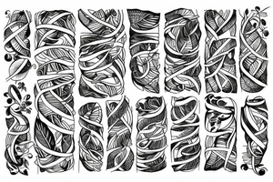 Infinity loop made of leaves tattoo idea