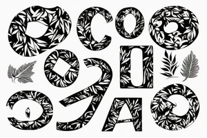 Infinity sign made of leaves tattoo idea
