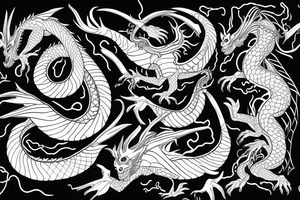 dragon wraps around body tattoo idea