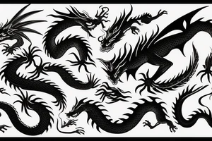 dragon wraps around body tattoo idea