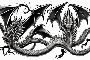 dragon, wraps around, angel, claws dig tattoo idea