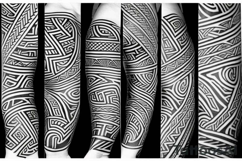 Maori
Long narrow
border tattoo idea