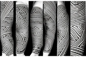 Maori
Long narrow
border tattoo idea