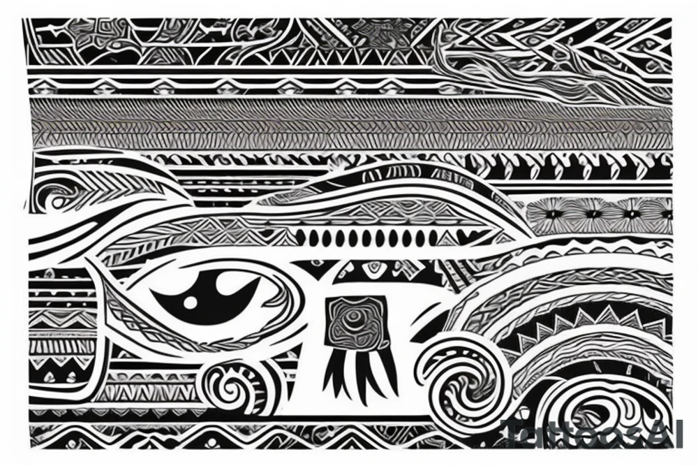 Maori
Long narrow
border tattoo idea
