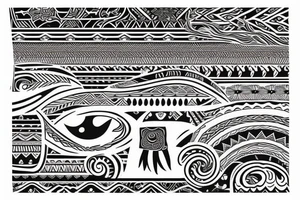 Maori
Long narrow
border tattoo idea