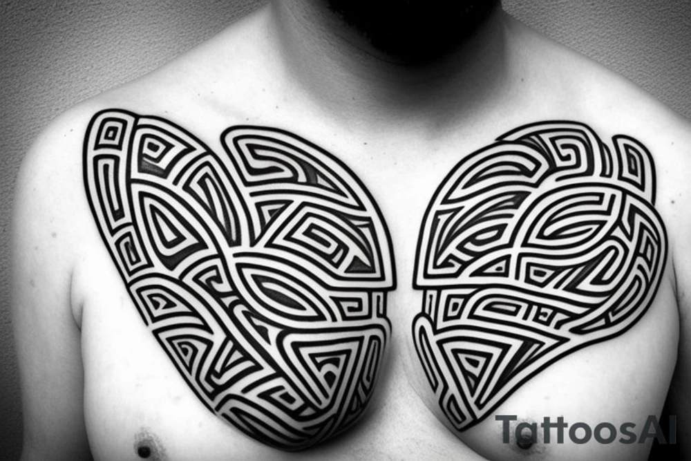 Maori
around breast tattoo idea